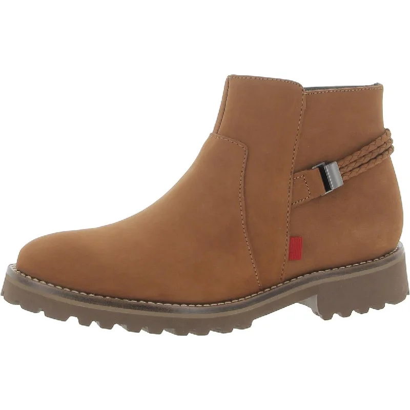 Marc Joseph Womens Columbus Cr. Bootie Zipper Braided Ankle Boots