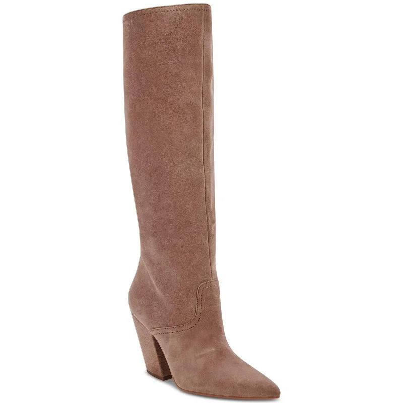 Dolce Vita Womens Nathen Suede Pointed Toe Knee-High Boots
