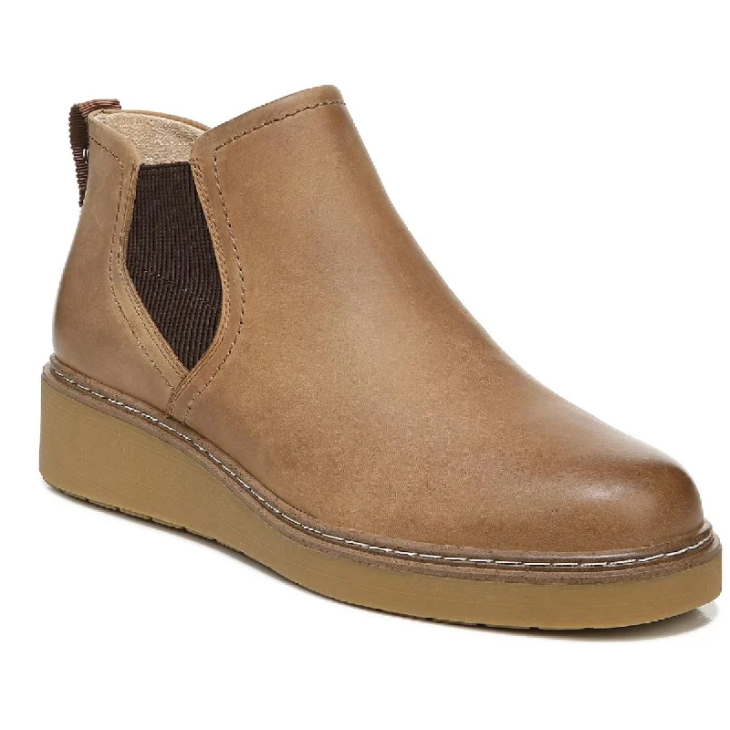 Dr. Scholl's Shoes Womens Rest Stop Leather Slip On Ankle Boots