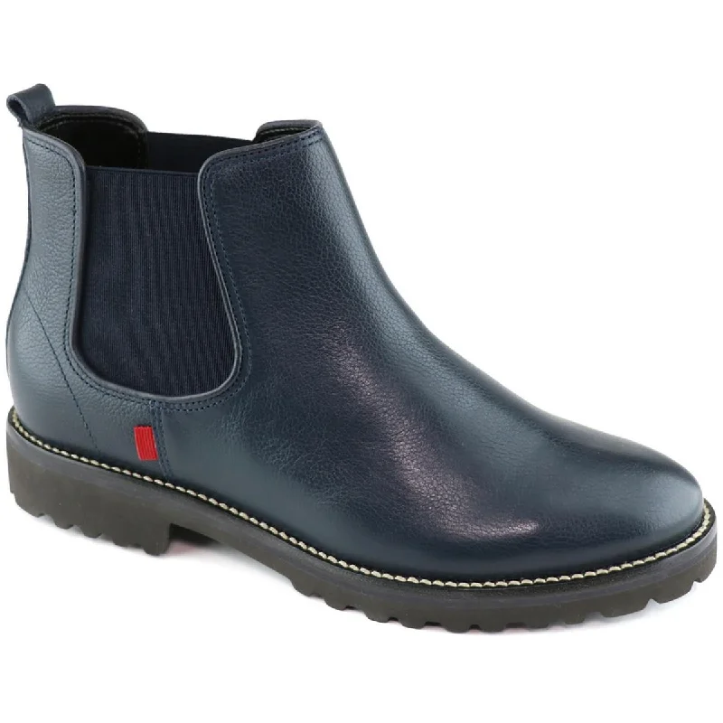 Marc Joseph Womens Ave Of Americas Leather Slip On Ankle Boots