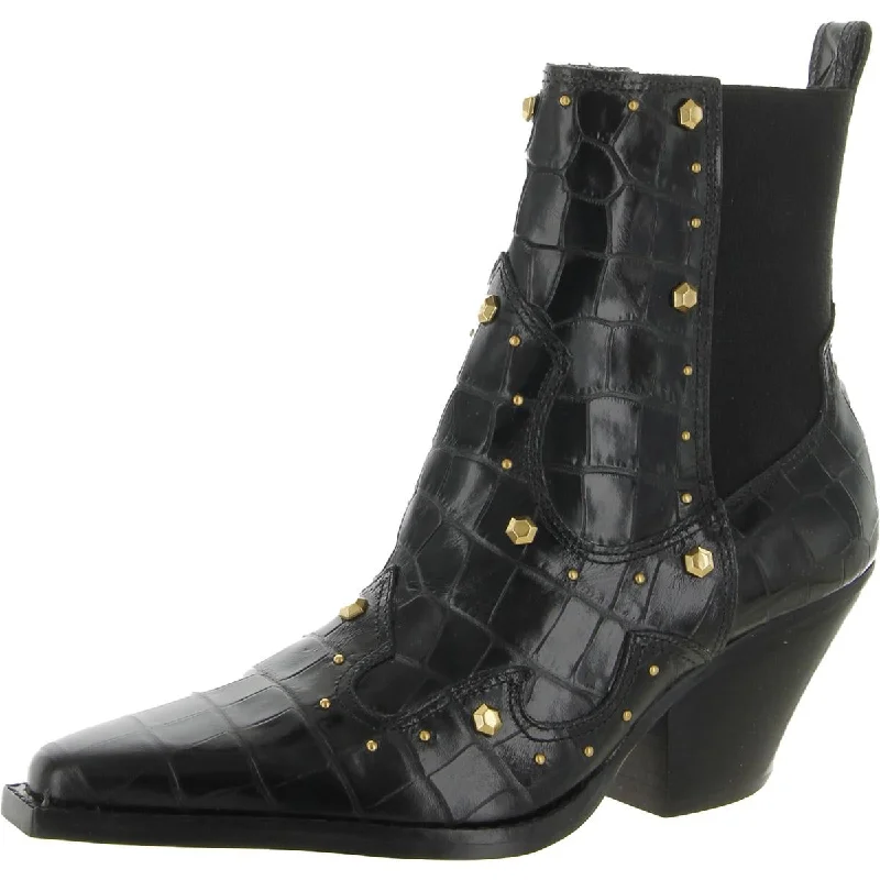 Vince Camuto Womens Norley  Leather Ankle Cowboy, Western Boots