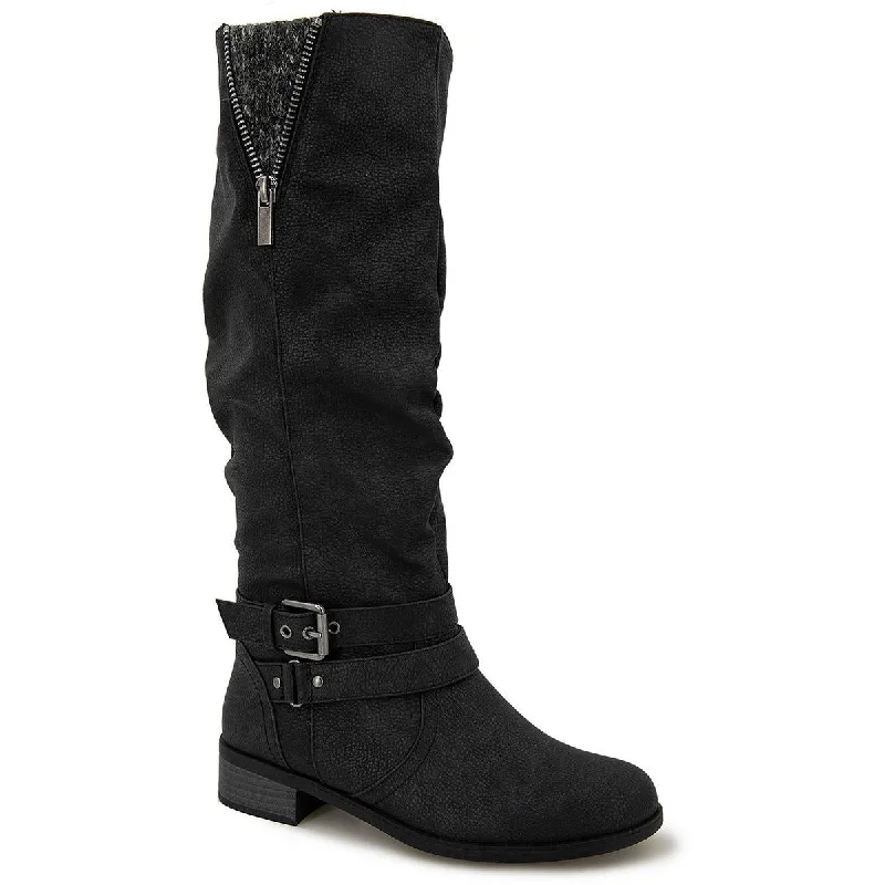 XOXO Womens MAYNE Faux Leather Mid-Calf Boots