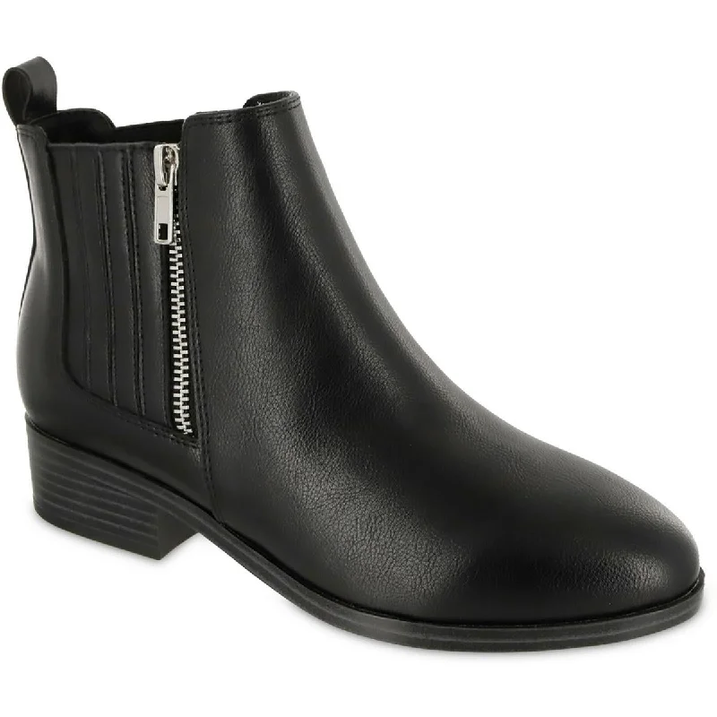 Mia Womens Benicio Faux Leather Comfort Ankle Boots