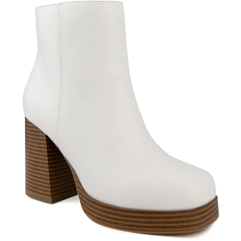Sugar Womens Faux Leather Ankle Boots