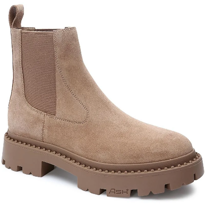 ASH Womens Genesis Leather Lugged Sole Chelsea Boots