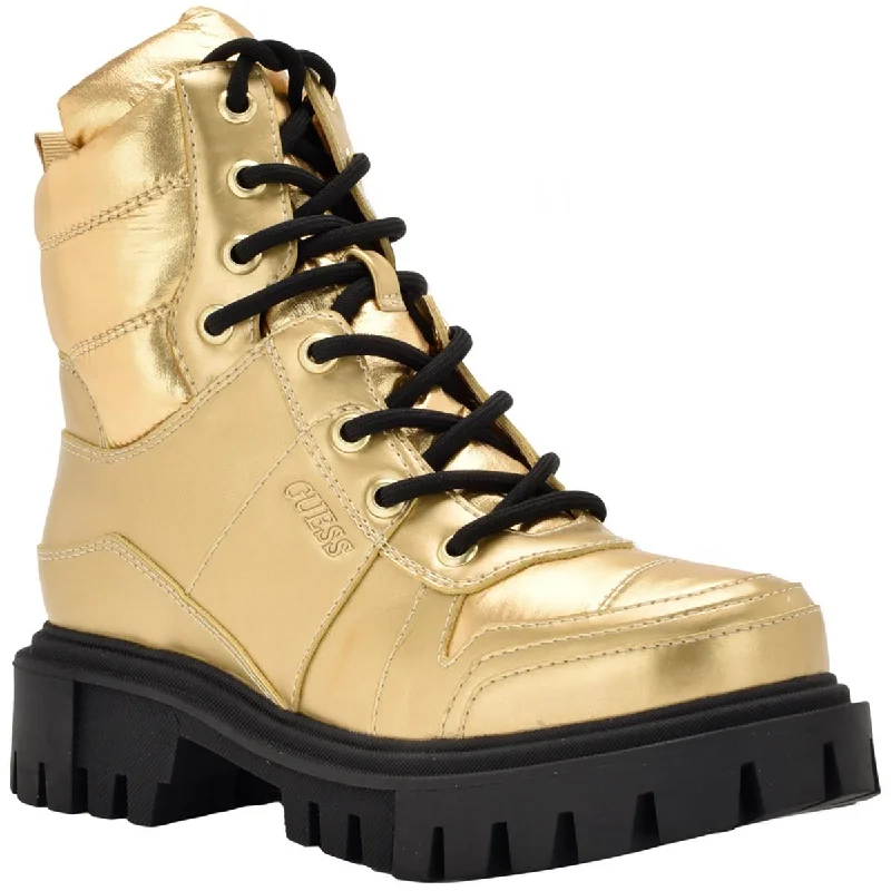 Guess Womens Tisley Ankle Combat & Lace-up Boots