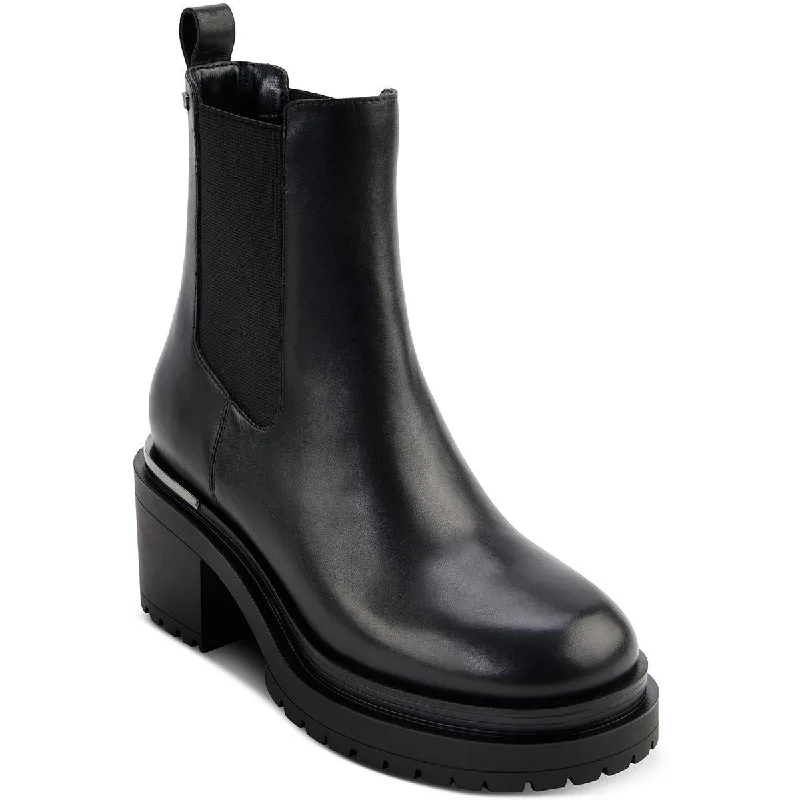 DKNY Womens Patria    Block Heel Chelsea Boots