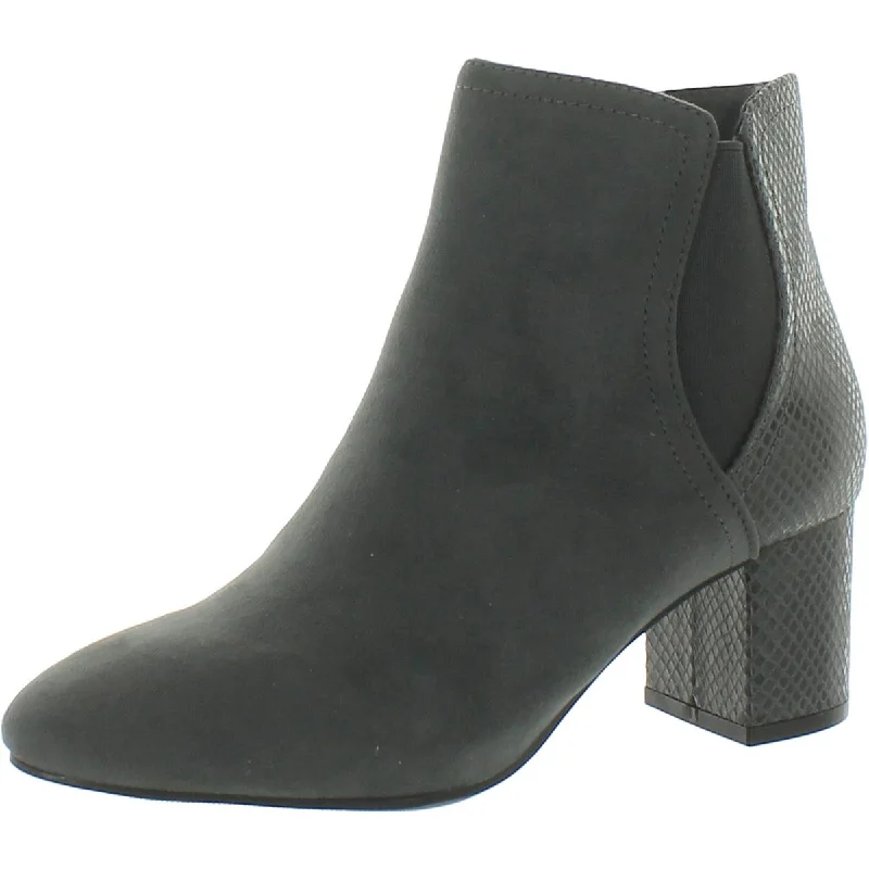 Karen Scott Womens IVYNAAF Faux Leather Ankle Boots