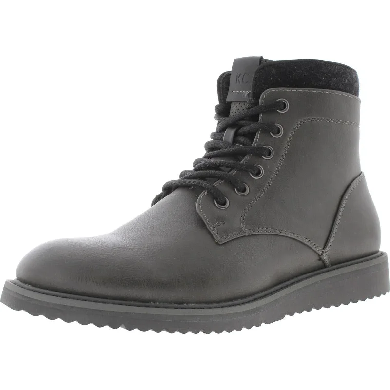 Unlisted Mens Russel 2.0 Round Toe Ankle Combat & Lace-up Boots