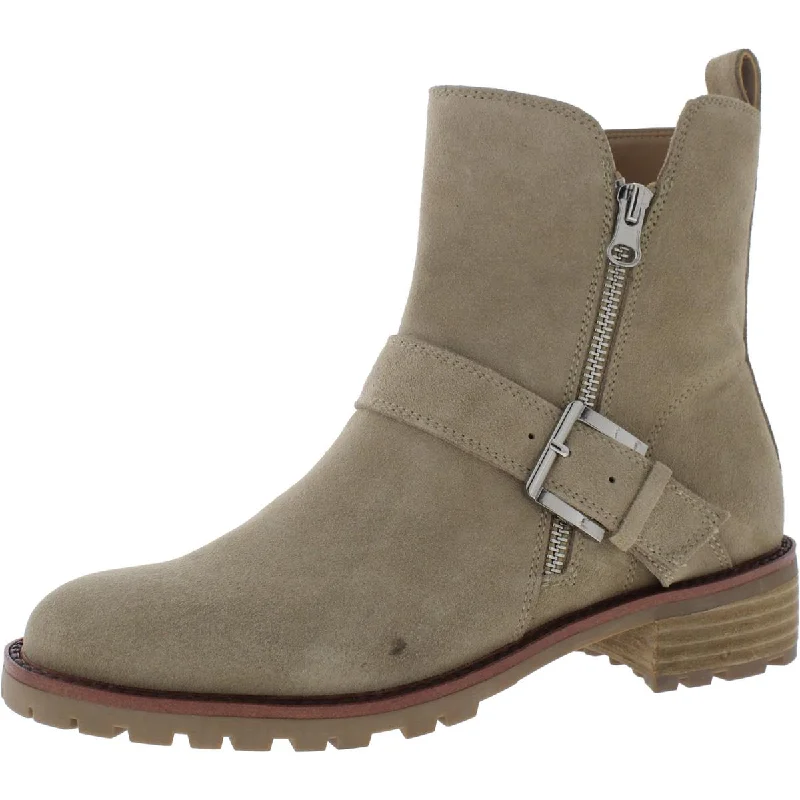 Blondo Womens KIANA Faux Suede Buckle Ankle Boots