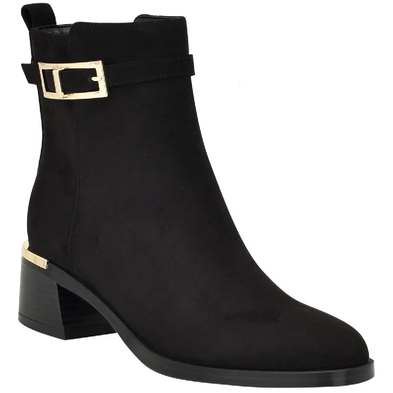 Calvin Klein Womens Jallis3 Embellished Man Made Ankle Boots