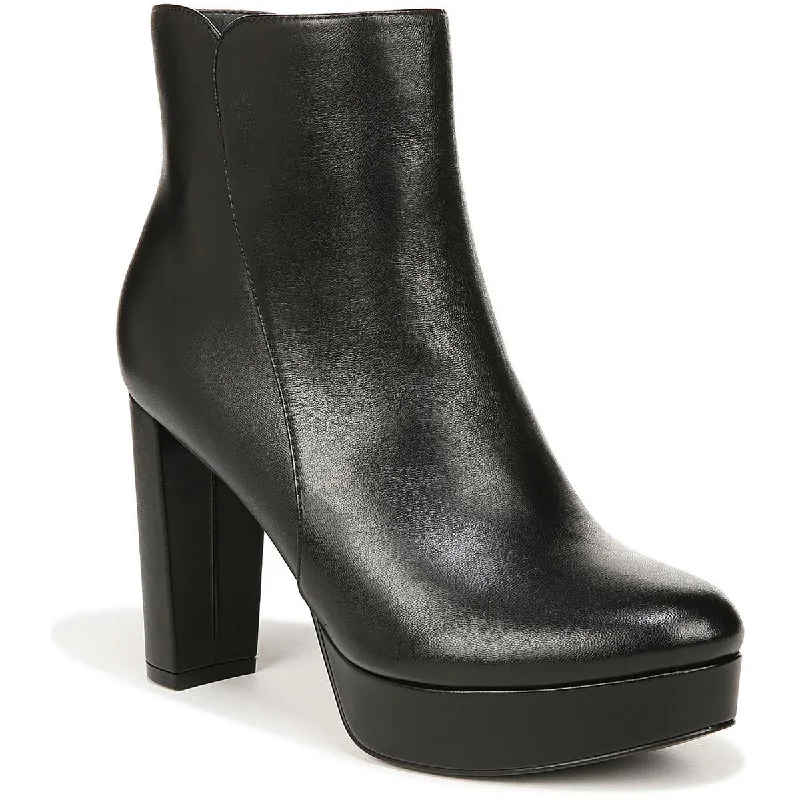 Naturalizer Womens Flavio Zipper Platform Ankle Boots