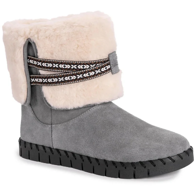 Muk Luks Womens FLEXI MONTAUK Suede Faux Fur Lining Winter & Snow Boots