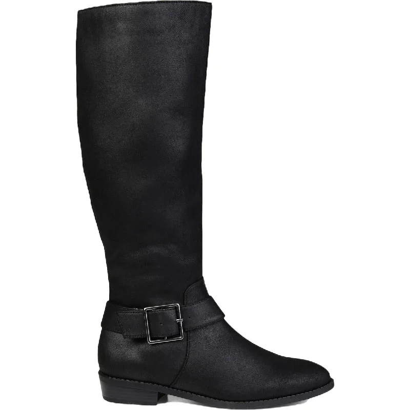 Journee Collection Womens Winona Faux Leather Tall Knee-High Boots