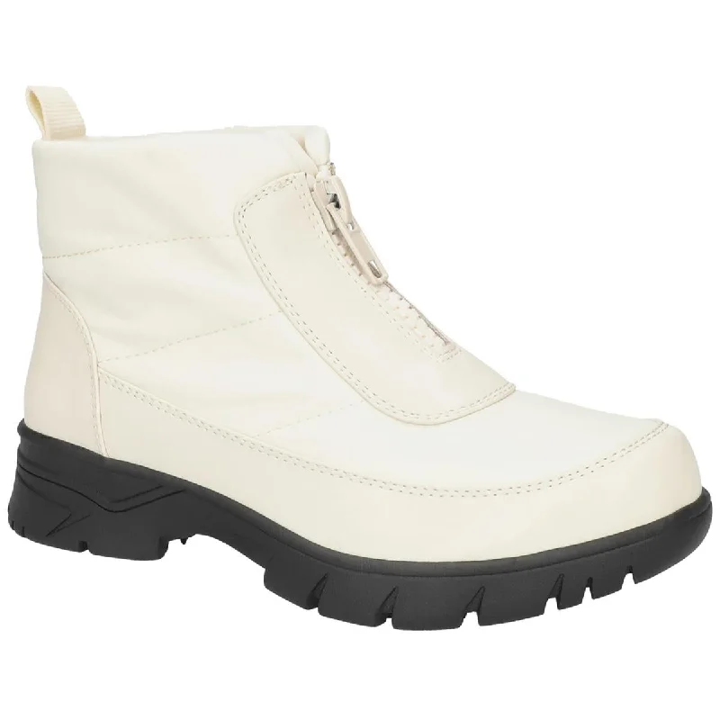 Easy Street Womens NYKY Faux Leather Cozy Winter & Snow Boots