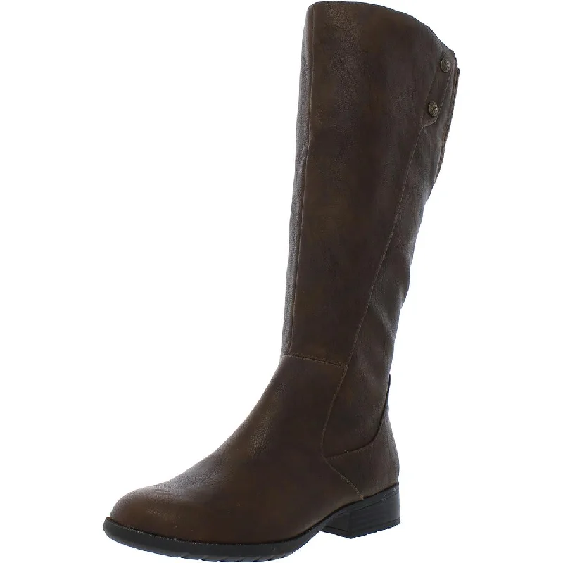 LifeStride Womens Xripley Faux Leather Tall Riding Boots