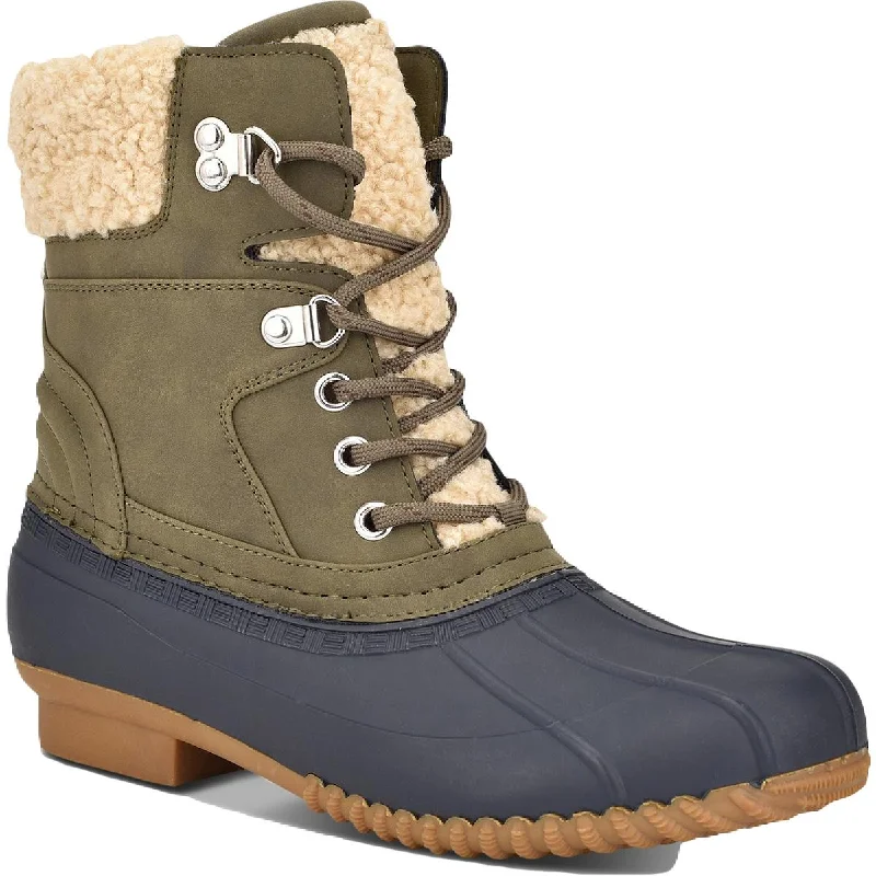 Tommy Hilfiger Womens Rainah Ankle Lace Up Rain Boots