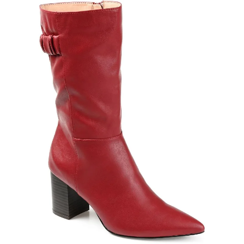 Journee Collection Womens Wilo Zipper Pointed toe Mid-Calf Boots