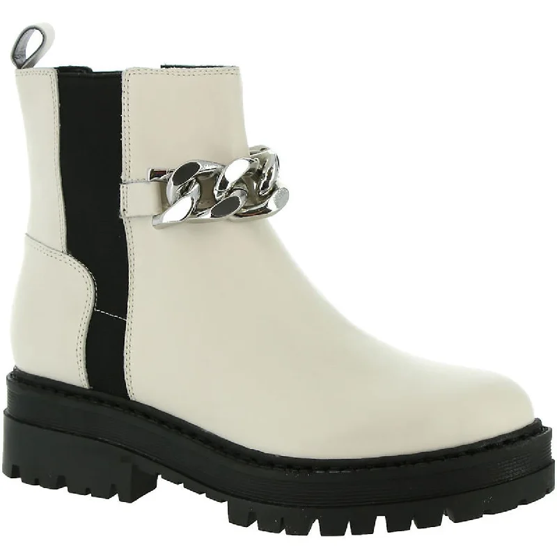 Marc Fisher LTD Womens Parrie Leather Lugged Sole Ankle Boots