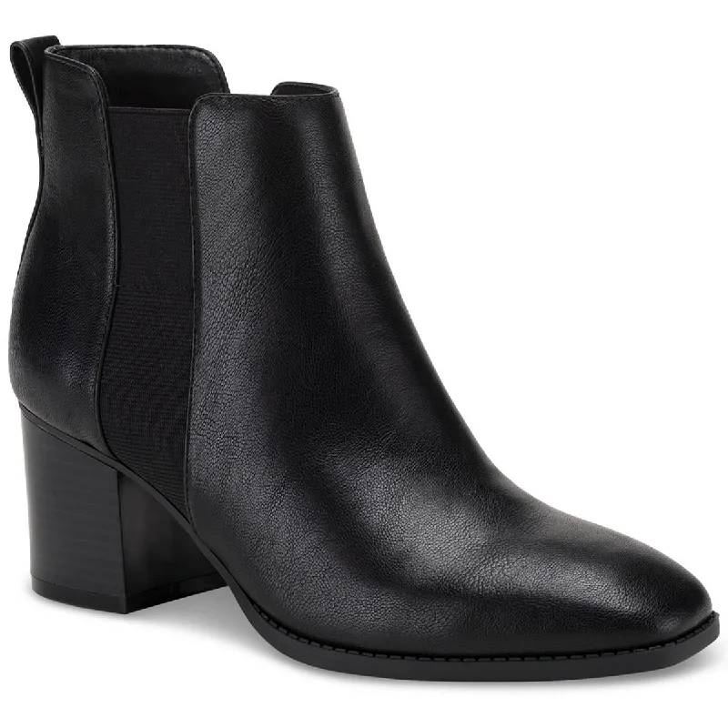 Style & Co. Womens ALORAA Leather Round toe Ankle Boots