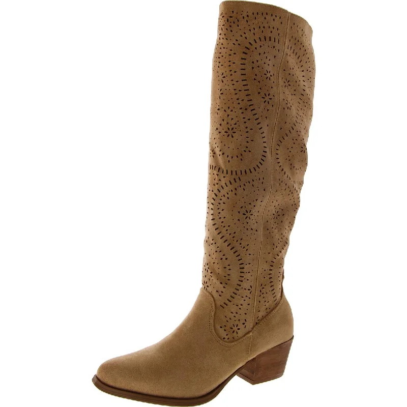 Very G Womens Mara Tall Block Heel Cowboy, Western Boots