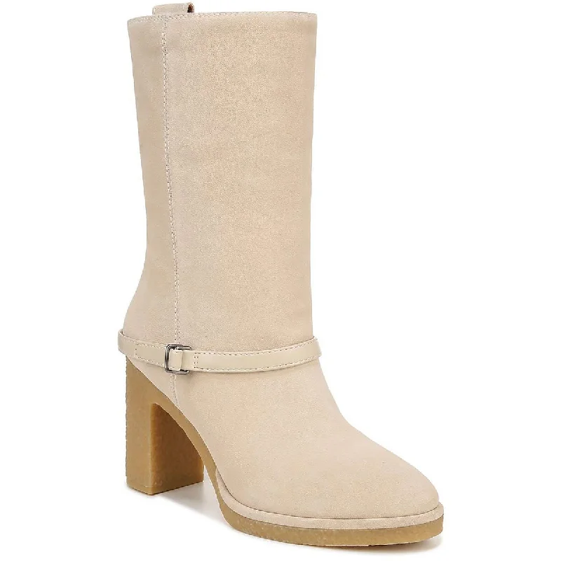 Franco Sarto Womens Paxton Embellished Almond Toe Mid-Calf Boots