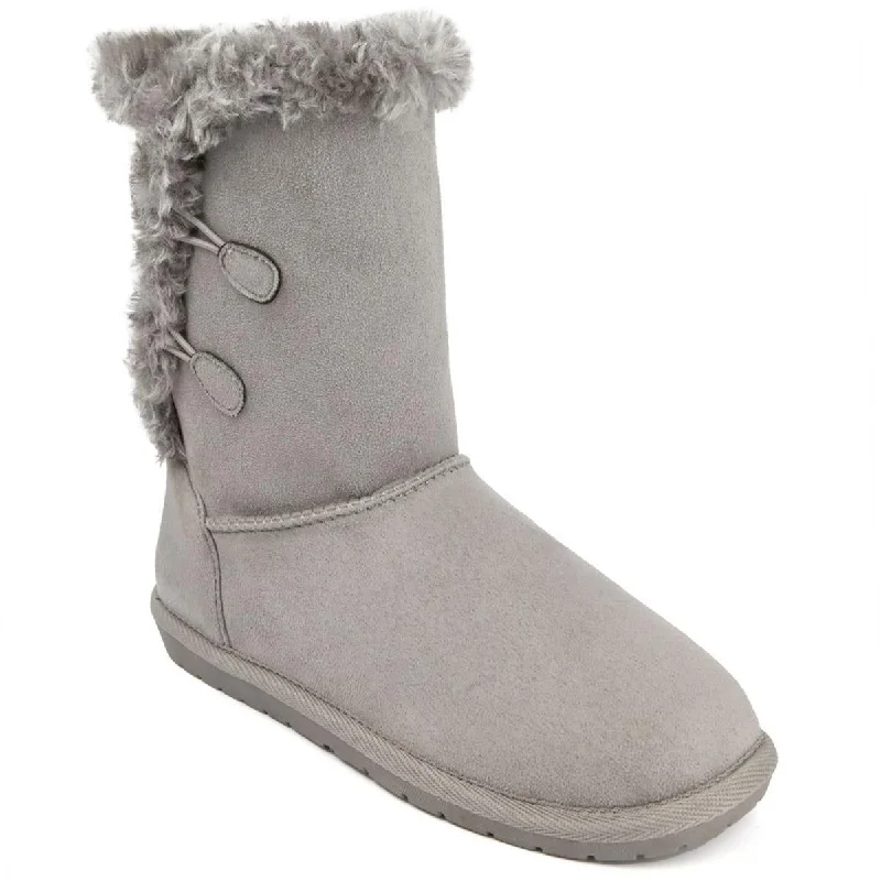 Sugar Womens Marty Faux Suede Fleece Lined Ankle Boots