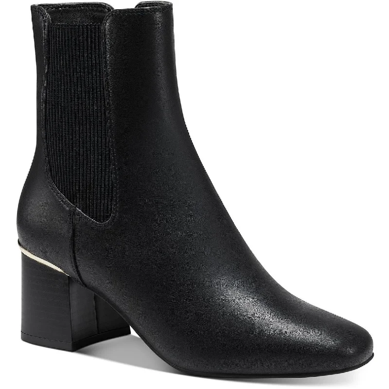 Alfani Womens Leather Ankle Ankle Boots