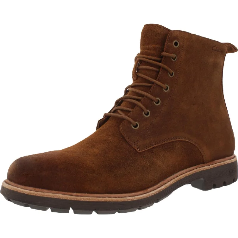 Clarks Mens Batcombe HI2 Suede Ankle Combat & Lace-up Boots