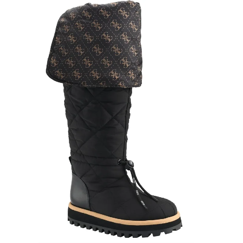 Guess Womens Ladiva  Logo Pull On Over-The-Knee Boots