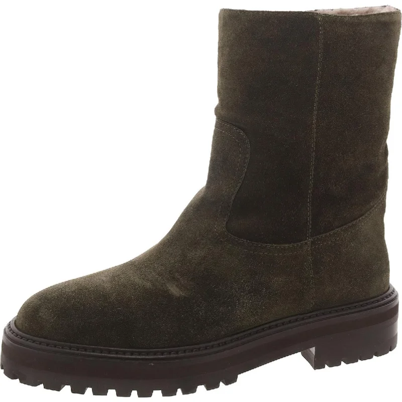 Jimmy Choo Womens Faux Suede Lamb Fur Lined Winter & Snow Boots
