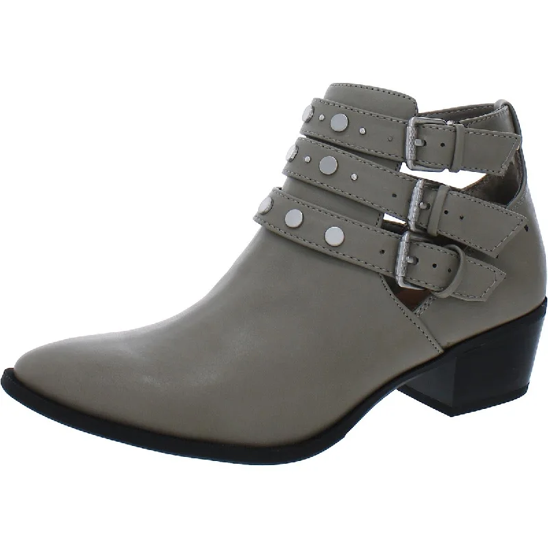 Circus by Sam Edelman Womens Henna Faux Leather Studded Ankle Boots