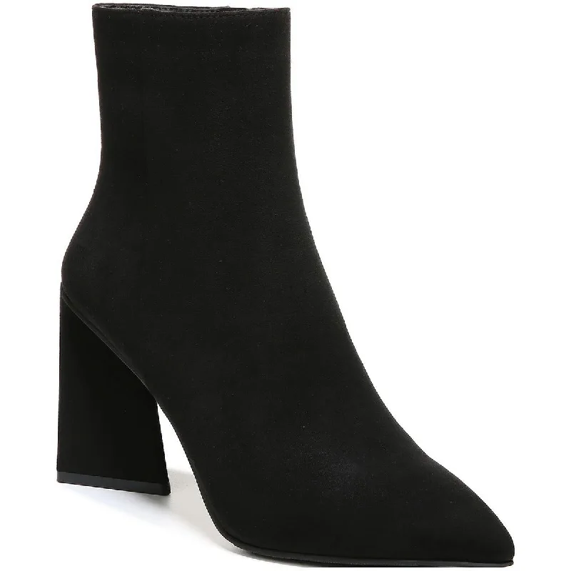 Bar III Womens Asyaf Block Heel Pointed Toe Ankle Boots