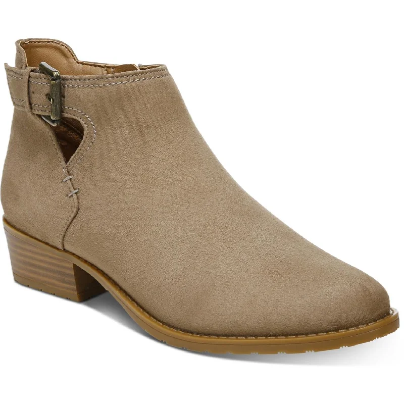 Style & Co. Womens Mabel Faux Suede Almond Toe Ankle Boots