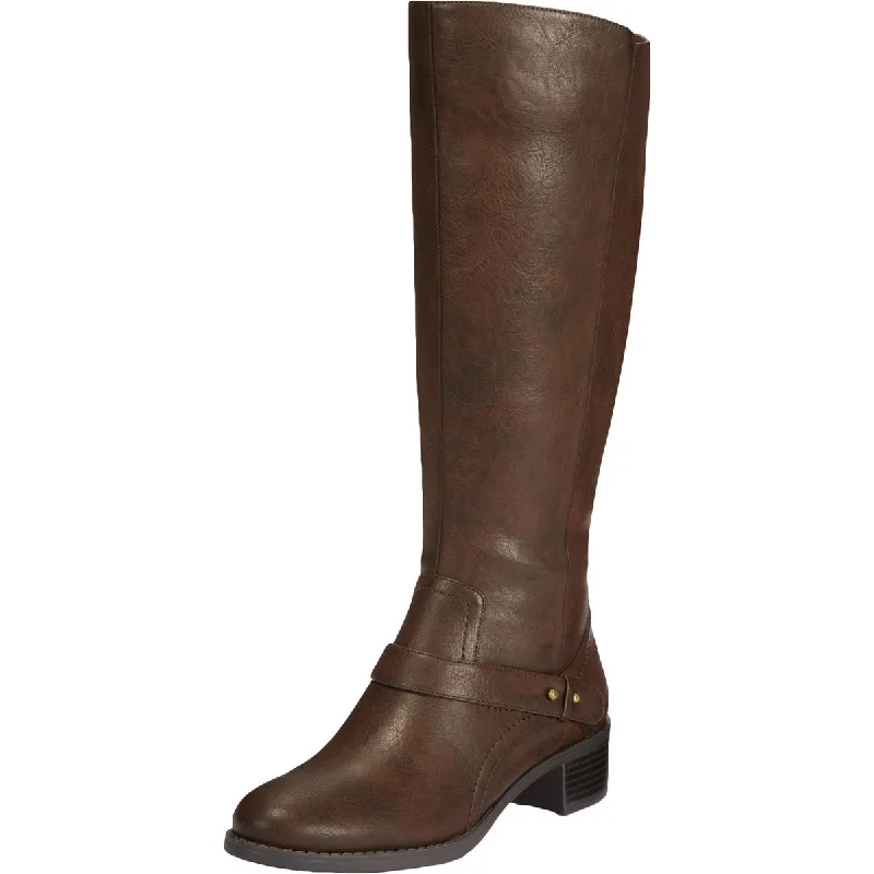 Easy Street Womens Jewel Faux Leather Knee-High Riding Boots