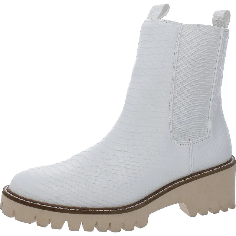 Coconuts by Matisse Womens Chase Faux Leather Snake Print Chelsea Boots