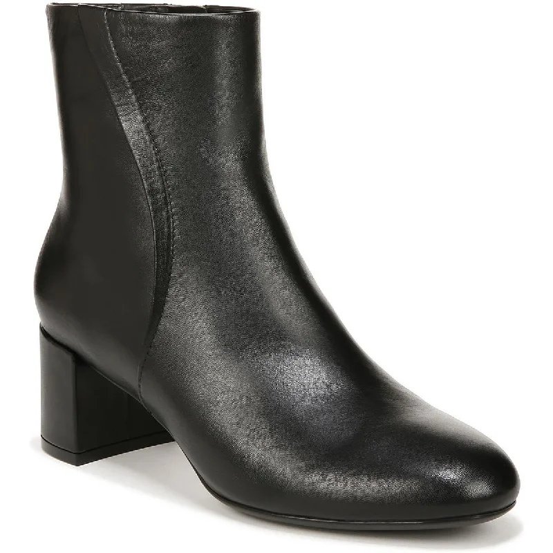 Naturalizer Womens River Block Heel Almond Toe Ankle Boots