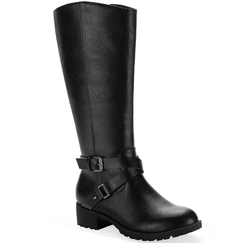 INC Womens Marliee Faux Leather Mid-Calf Boots