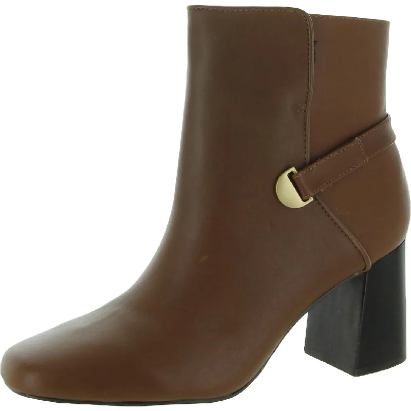 Bella Vita Womens Siti Leather Square Toe Ankle Boots