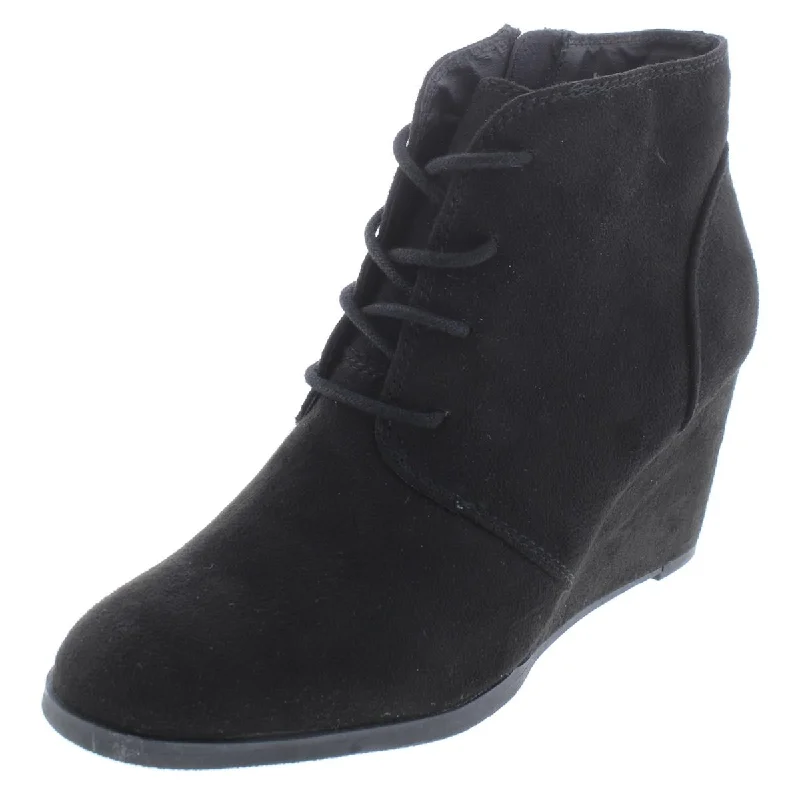 American Rag Womens Baylie Faux Suede Ankle Wedge Boots