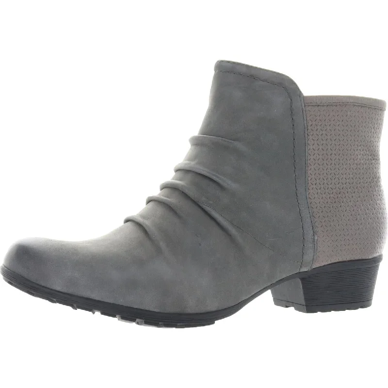 Cobb Hill by Rockport Womens Gratasha Panel Leather Zipper Ankle Boots