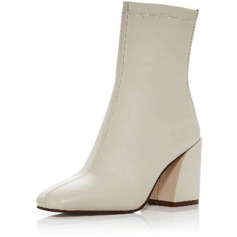 Aqua Womens Julie Leather Square Toe Mid-Calf Boots