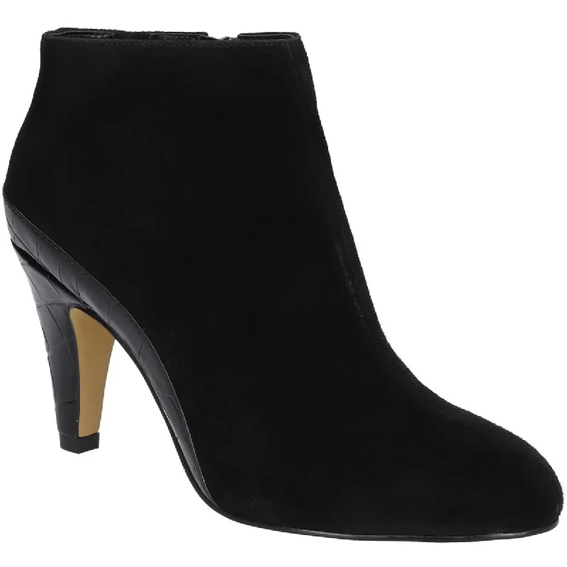 Bella Vita Womens Brennan Leather Embossed Ankle Boots