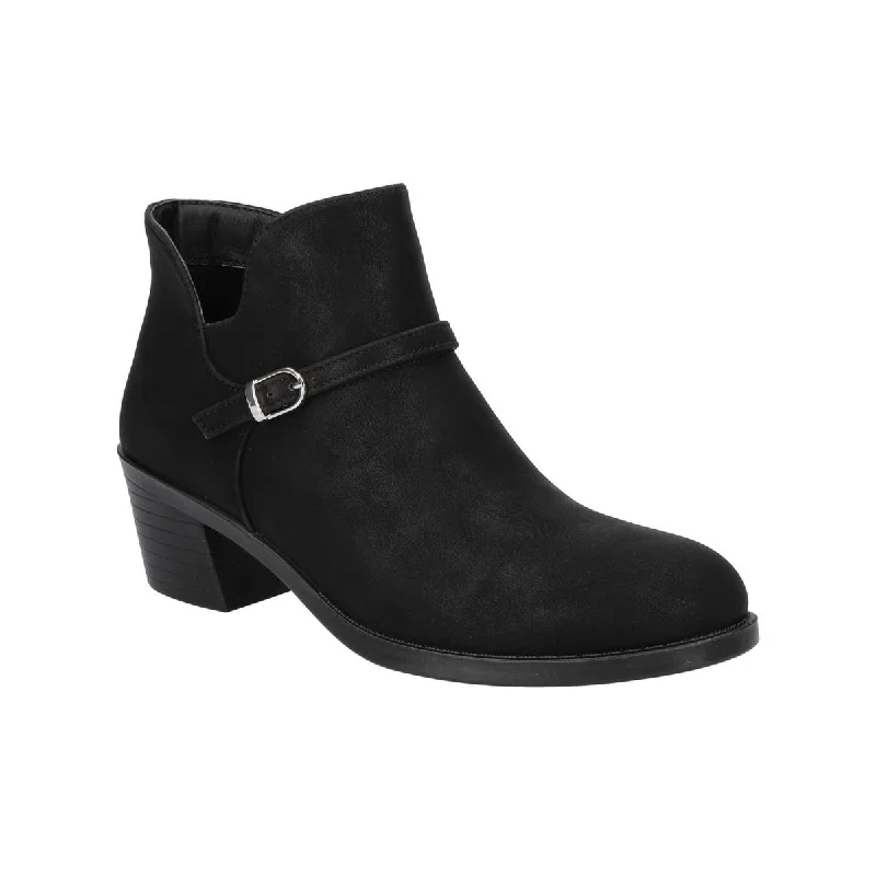 Easy Street Womens Ellery Faux Leather Booties Ankle Boots