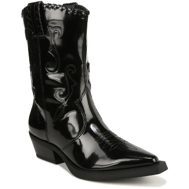 Sarto Franco Sarto Womens Lance 2 Leather Mid-Calf Cowboy, Western Boots