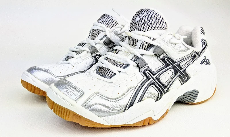 Asics Gel Power Play White/Storm/Liquid Silver Women's Court Shoe