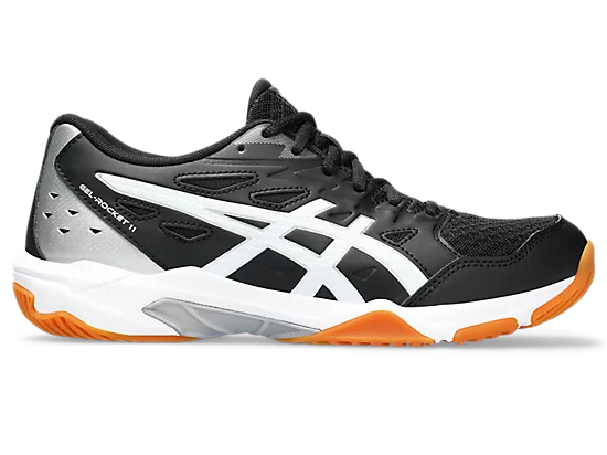 Asics Gel-Rocket 11 Black/Pure Silver Women's Court Shoe