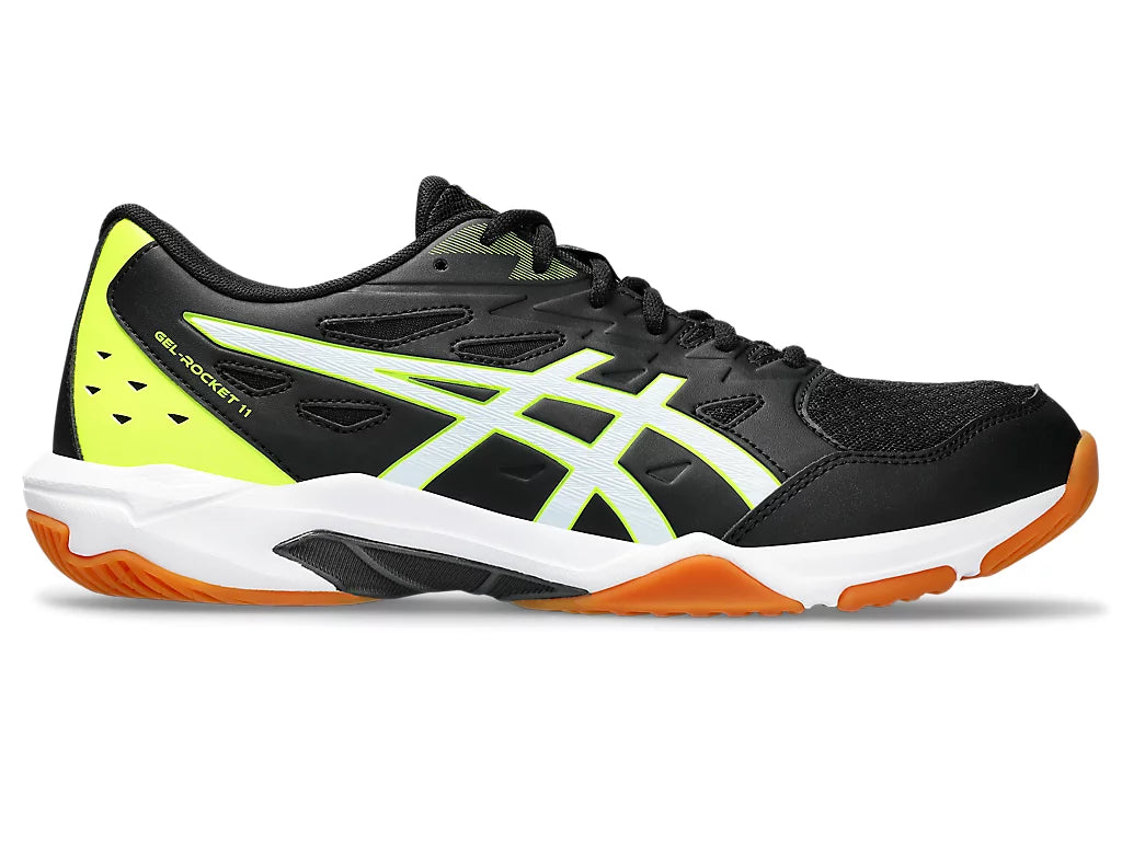Asics Gel-Rocket 11 Men's (Wide(2E))Court Shoe Black/White