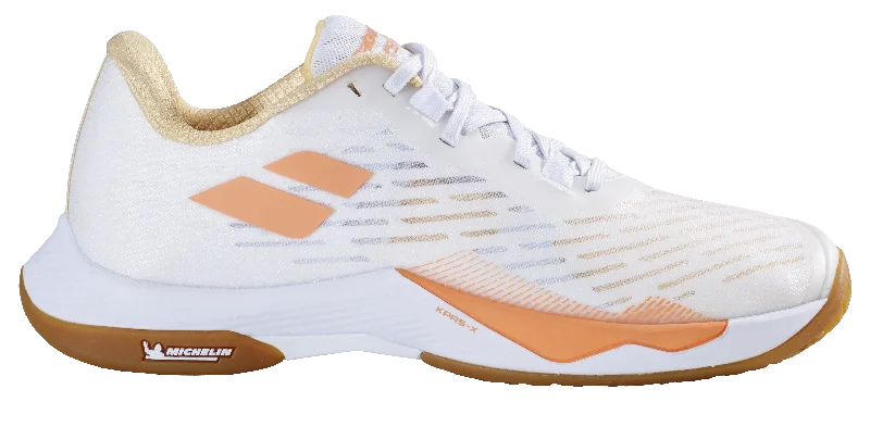 Babolat Shadow Tour 5 White/Yellow Women's Court Shoe