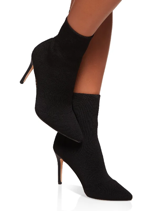 Pointed Toe Stiletto Sock Boots